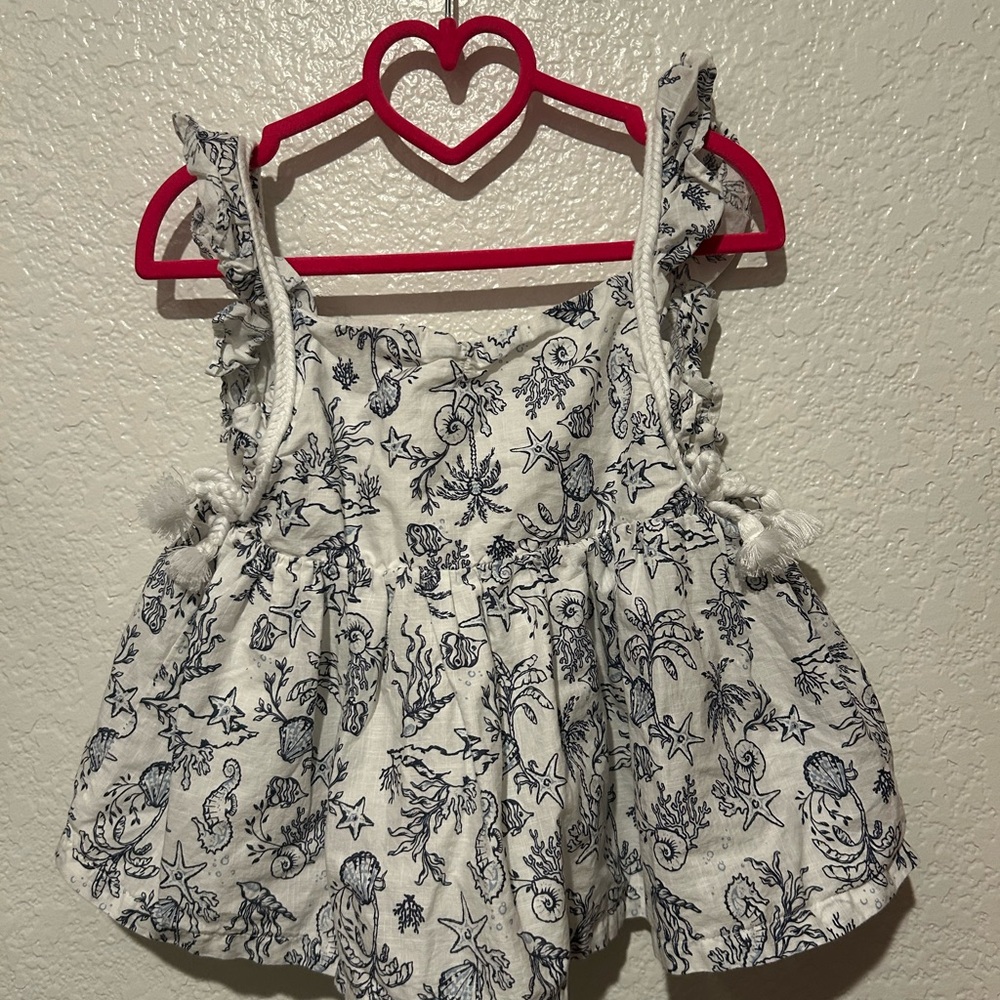 Kids Ocean Adventure Blouse - Navy and White